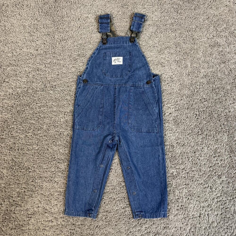 Bass Pro Shops Overall Boys 12-18 Months Blue Denim One-Piece Adjustable Strap